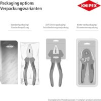 KNIPEX CoBolt Kompakt-Bolzenschneider in Blister mit schlanken Mehrkomponenten-Hüllen, integrierte Schneidenhärte von etwa 62 HRC
