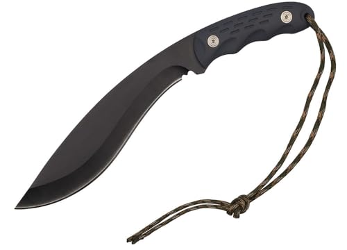KS-11 Kukri Machete - Messer Outdoor - Gesamtlänge 30 cm ideal als Buschmesser Machete scharf echt - 420er Klinge mit Full-Tang Konstruktion - Survival Messer - Bushcraft