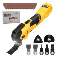 Kabelloses, oszillierendes Multitool mit 5 variablen Geschwindigkeiten und 4° Oszillationswinkel für Dewalt 18V/20V Akku - Kompatibel mit DCB200, DCB201 und mehr