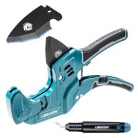 Professioneller PVC Rohrschneider für PEX, PPR und PVC Rohre mit Wechselklinge und Entgratwerkzeug