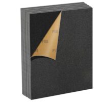Schleifpapier 180 Körnung Set, 12 Stück 23 x 28cm Wasserfestes Schleifpapier für Autos, Metalle, Wände und Holz, Nass und Trocken Polieren