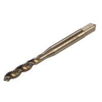 Hochwertiger Metrischer Gewindenschneider mit M5 x 0,8 Gewindebohrer in HSS für effizientes Bohren und Gewindeschneiden von Edelstahl, Aluminium und mehr.