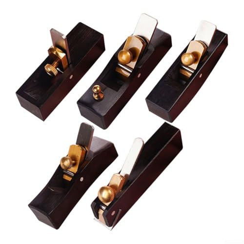 Ein Mini-Handhobel mit flachem Boden, ideal für Holzbearbeitung und Modellbau, leistungsstarkes Schneidwerkzeug mit hochwertiger Ebenholz-Konstruktion und messerscharfen Stahlklingen.