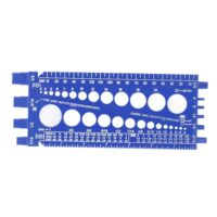 Mutternbolzen- und Gewindeprüfgerät, Messgerät für Zöllige und Metrische Schrauben, Muttern, Kennungen, an der Wand montiertes Mutternbolzen-Gewindemessgerät mit Nagellöchern