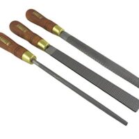 Narex 3-teiliges Set für Feinschliff und Raspeln, bestehend aus halbrunden und rechteckigen Raspeln mit 200 mm Schneidebreite, hochwertiger Qualität für das Schleifen und Polieren von Holz