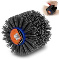 Hochwertige Nylonbürste mit #80 Körnung für professionelle Holzverarbeiter und Hobbyisten, ideal für Satiniermaschinen und Borstenbürstensysteme