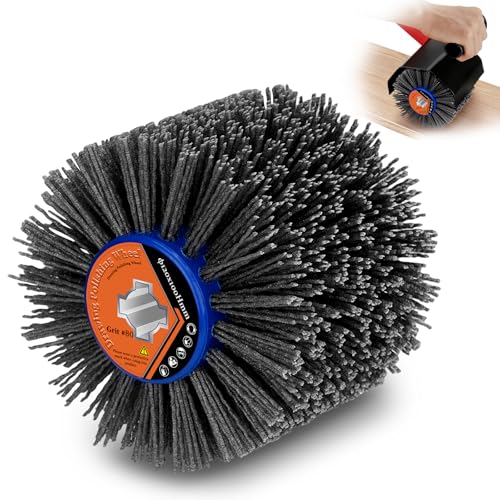 Hochwertige Nylonbürste mit #80 Körnung für professionelle Holzverarbeiter und Hobbyisten, ideal für Satiniermaschinen und Borstenbürstensysteme