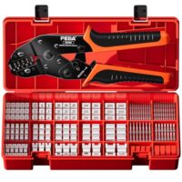 PEBA PH 2.0 Crimpzange Set inklusive JST-PH 2.0mm Steckverbinder und JST-SYP 2,5mm Stecker - Ratschen Crimp Zange 0,03-0,5mm² für Dupont, JST, KF2510, Molex und TE Terminals
