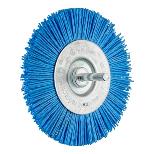 Rundbürste von PFERD TOOLS mit Durchmesser 100 mm, Kunststoff-Filament 1,10 mm und Schaft-Durchmesser 6 mm
