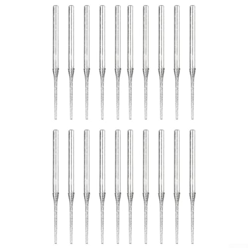 20-teiliges Bohrerset mit Schmirgelbeschichtung, 1 mm Kopfdurchmesser, für Glas und andere harte Materialien