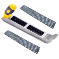 Hochwertiger Gipskartonhobel mit zwei Feilenblättern für präzise Hobel-, Raspel- und Feilarbeiten, Metallkörper aus Edelstahl, rutschfester Griff, ideal für Heimwerken und Trockenbau