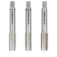 Handgewindebohrer Satz aus hochwertigem Werkzeugstahl HSS für metrisches Gewinde M 16 x 2,0 mm nach DIN ISO 13