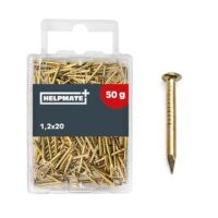 Rundkopfstift 1,2x20 mm vermessingt für Holzverbindungen und Bastelarbeiten - Drahtstifte aus Stahl - Nägel zum Einschlagen