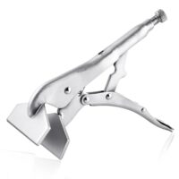 Hochwertige Verriegelungszange für Metallbearbeitung, Blechschlosszange mit extra großer Ente und facettiertem Greifwerkzeug, robust und verstellbar.