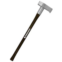 Hochwertiger Spalthammer mit 90 cm Stiel aus Hickory Holz, 3000 g schwer, Lederschutz für die Schneide