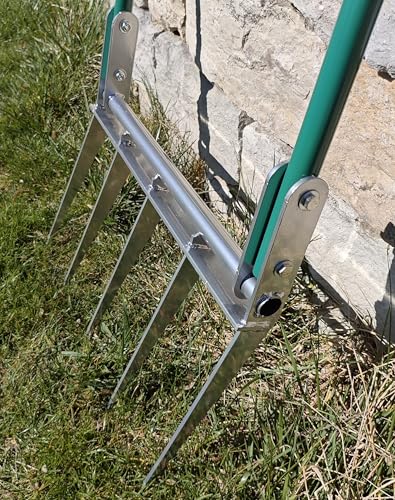 Professionelle Grabegabel für Gartenarbeit - Tiefenlockerung und Aerifizierung mit 50 cm Arbeitsbreite und 30 cm Zinkenlänge