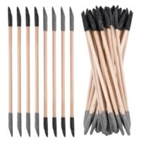 50 Stück Schleifstäbchen Fein Doppelseitig, 150/280 Körnung Schleifzweige, Streichholzschleifstäbchen Feines Schleifwerkzeug für Enge Stellen und Feine Holzarbeiten