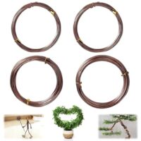 Eloxiertes Aluminium Draht für Pflanzen und Bäume, Basteldraht zum Basteln adventskranz Modellierdraht Rostfrei (Braun)