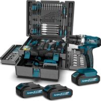 Sundpey Werkzeugkoffer 255 tlg mit Akkuschrauber - umfangreiches Set für Haus- und Autoreparaturen, vielseitige Sammlung von Handwerkzeugen inklusive Hammer, Schraubenschlüssel, Zange und Bohrmaschine