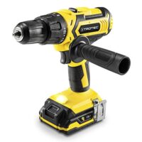 Elektrischer Akku-Schlagbohrschrauber 20 V, 40 Nm, 2-Gang, für Holz, Metall und Beton, LED-Arbeitsleuchte, Zusatzgriff und Flexpower-Akku-System