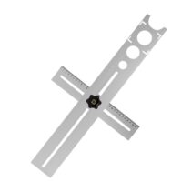 Teksome Locher, Edelstahl Lochfinder mit 300 mm Messbereich für präzise Bohrungen in Bad, Küche und Holzbearbeitung