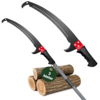 Teleskop-Astsäge mit Edelstahlklinge für höhere Äste im Garten und in der Forstwirtschaft, ausziehbare Baumsäge zum Schneiden von Ästen