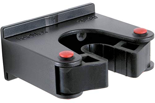 Schwarz Toolflex Halterung für Werkzeuge mit Stiel, 20-30mm Durchmesser, Aluschiene oder Einzelmontage