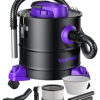 VANPORE Aschesauger für Kamin, 20L Aschesauger mit hoher Saugleistung und rollförmigem Design
