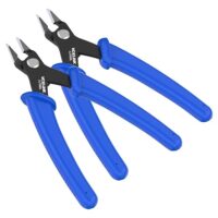 VCELINK Seitenschneider Klein GJ706BL, Elektronik Drahtschneider abgewinkelter Präzisionszange mini für Modellbau, Feine Drähte, Electronics, Kabelbinder, PCB und Schmuck