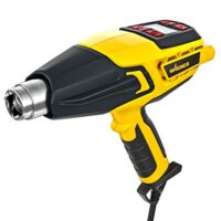 Professionelle Heißluftpistole mit LED-Anzeige und ergonomischem Griff, max. 600°C, 2000W, Luftstromleistung 800l/min, inklusive Zentrier- und Reinigungsdüse