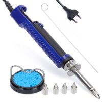 Elektrische Entlötpumpe Set mit 5 Düsen und integriertem Absaugsystem für effizientes Entlöten von Bauteilen