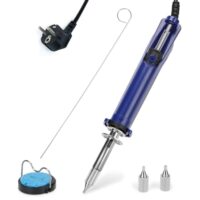 Entlötpumpe elektrisch mit Temperaturstabilisierung, Durchsteck-In-Line-Buchsen, Kondensatoren und Widerstände entlüften