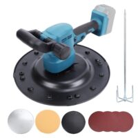 WODHMIEY 1680W Elektrische Wandglättmaschine, multifunktionales Putzwerkzeug mit Rührstab, Schleifscheiben und 6 Geschwindigkeiten für Wandbearbeitung, Putzen, Spachteln und Mörtel