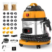 Walnuß-Strahlgerät, Reinigung von Kohlenstoffablagerungen in Motorkrümmern und Ansaugventilen, 4,5 lbs Walnußschalenmedium und 23 Adapterstücke