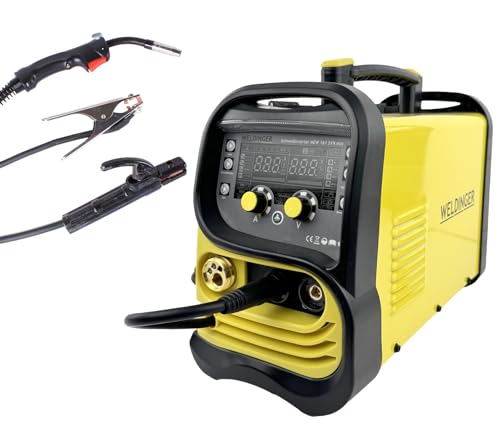 Weldinger MIG/MAG Schweißinverter MEW 161 SYN eco, synergisches Schutzgasschweißgerät für Fülldraht WIG MMA mit 5 Jahren Garantie