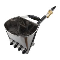 Wiltec Verputzmaschine 6-10 bar, Putzpistole mit 8 mm Düse und Mörtelpistole 3,7 l Trichter, für Innenausbau und Stuckverputzen