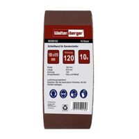 Woltersberger Schleifbänder 10 Stück | Größe 100x610mm | Körnung P40 | Gewebe-Schleifband Bandschleifpapier Bandschleifer zum Schleifen, Feilen, Schärfen und Entrosten