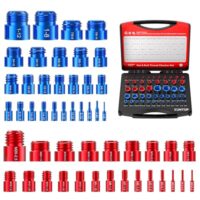 Gewindelehrensatz mit umfassender Auswahl an Gewinden für Werkstätten und Autoreparaturen, hochwertiges eloxiertes Aluminium, langlebig und rostbeständig