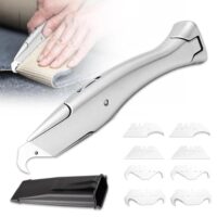 Universales Hakenmesser Set mit Trapezklingen und Kunststoffköchern für das Schneiden von PVC Bodenbelägen, ideal für Heimwerker und Profis