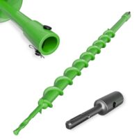 Gartenbohrer, Erdbohrer, Bohrer 40mm×800mm mit Sicherungsbolzen & Adapter für Gartenarbeiten