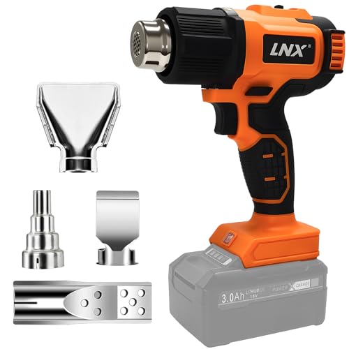 Akku Heißluftfön für 18V Eihelll Batterie, manuelle Heißluftgebläse mit zwei Temperaturstufen und vier Edelstahldüsen