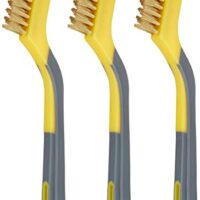 Mini-Büsten aus Messing, weicher Griff, 3 Stück, 12.7 mm, gelb-grau für das Reinigen und Entfernen von Rost