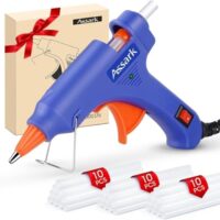 Assartk Heißklebepistole 20W mit Heißklebestick für schnelle Reparaturen und Kunstprojekte