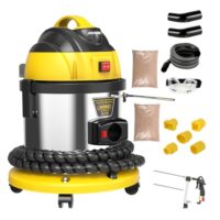 AUTOOL HTS558 Strahlgeräte Nussschalen Strahlgerät, Automotor-Einlassventil-Reinigungsmaschine 220V Walnuss-Sand-Motor-Kohlenstoff-Reiniger (Europäischer Standard)