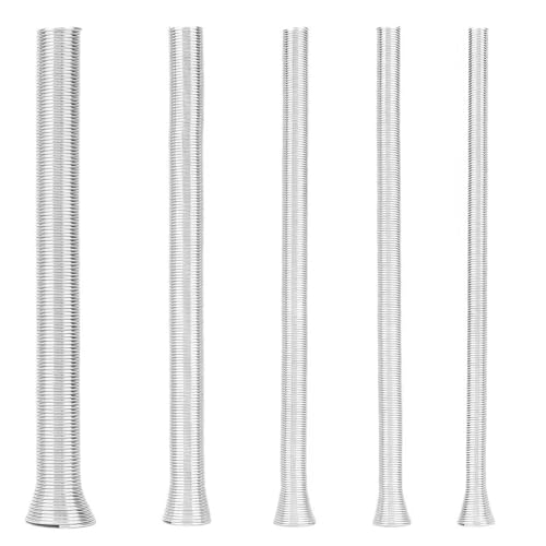 5 Stück Biegefeder Set, 1/4", 5/16", 3/8", 1/2" und 5/8" Federrohrbieger für Kupferrohre, Aluminiumrohre und Dünnwandige Stahlrohre