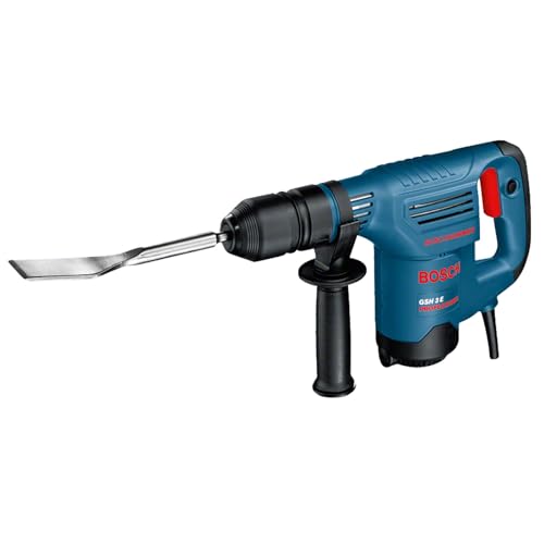 Bosch Professional Schlaghammer GSH 3 E mit Fliesenmeißel, Spitzmeißel und Zusatzhandgriff