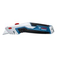 Bosch Professional Universal-Teppichmesser mit ausziehbarer Klinge und Klingenfach im Griff, inkl. 3x Trapezklingen für effiziente Teppichbearbeitung