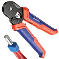 Crimpzange für Aderendhülsen, 8-seitig, selbstjustierbar, für verschiedene Durchmesser von 0,25 bis 10 mm²