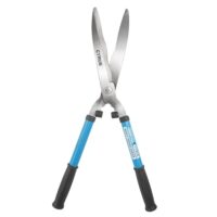 CYRUS Heckenschere Manuell, hochwertige Wellenschliff-Stahlklinge, ergonomischer rutschfester Griff für Garten-Heckenschnitt an Rabatten und Sträuchern, Länge 52cm