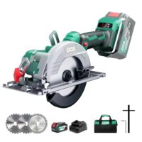 DCA Bürstenlose Akku-Handkreissäge 20V mit 4,0Ah Akku - Leistungsstarkes Werkzeug für Holz, Plastik und PVC bearbeiten